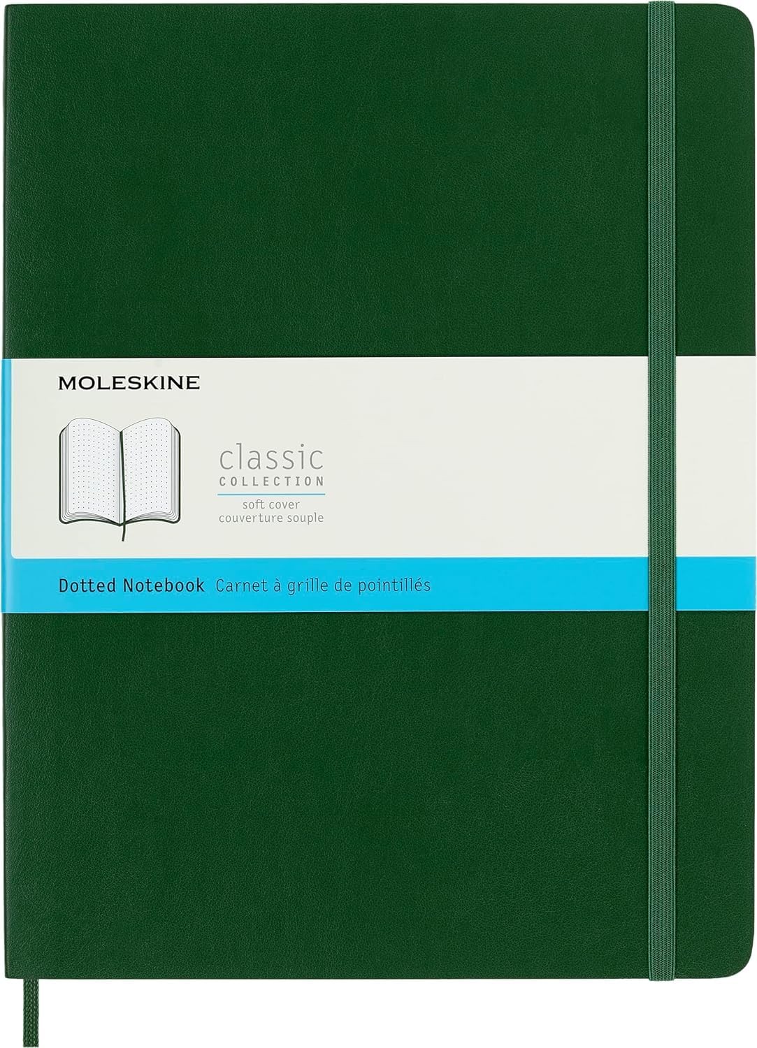 Moleskine Classic Notebook Soft Cover Xl 7.5 X 9.5 Dotted Myrtle Green 192