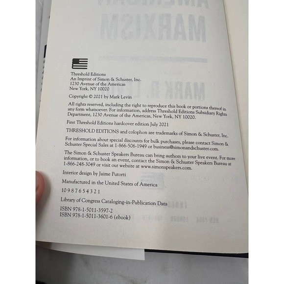 American Marxism by Mark R Levin Hardcover 2021 Political Science Book