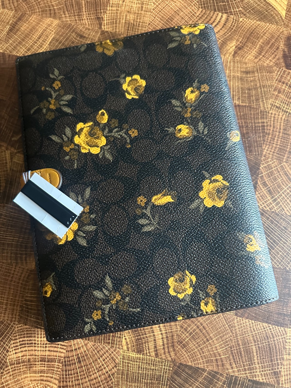 NWT Coach Notebook In Signature Canvas With Floral Print CCF40