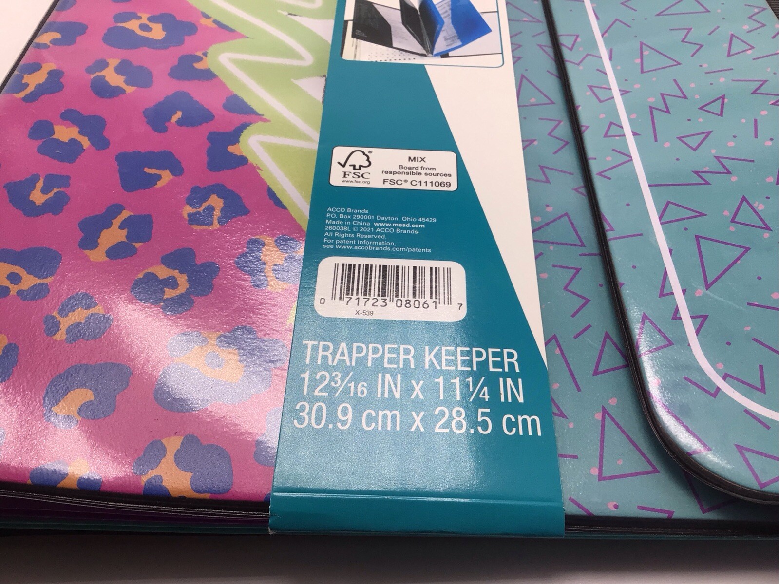 Mead The Original Trapper Keeper Binder 2 Folders 2021 Retro Pattern 1″