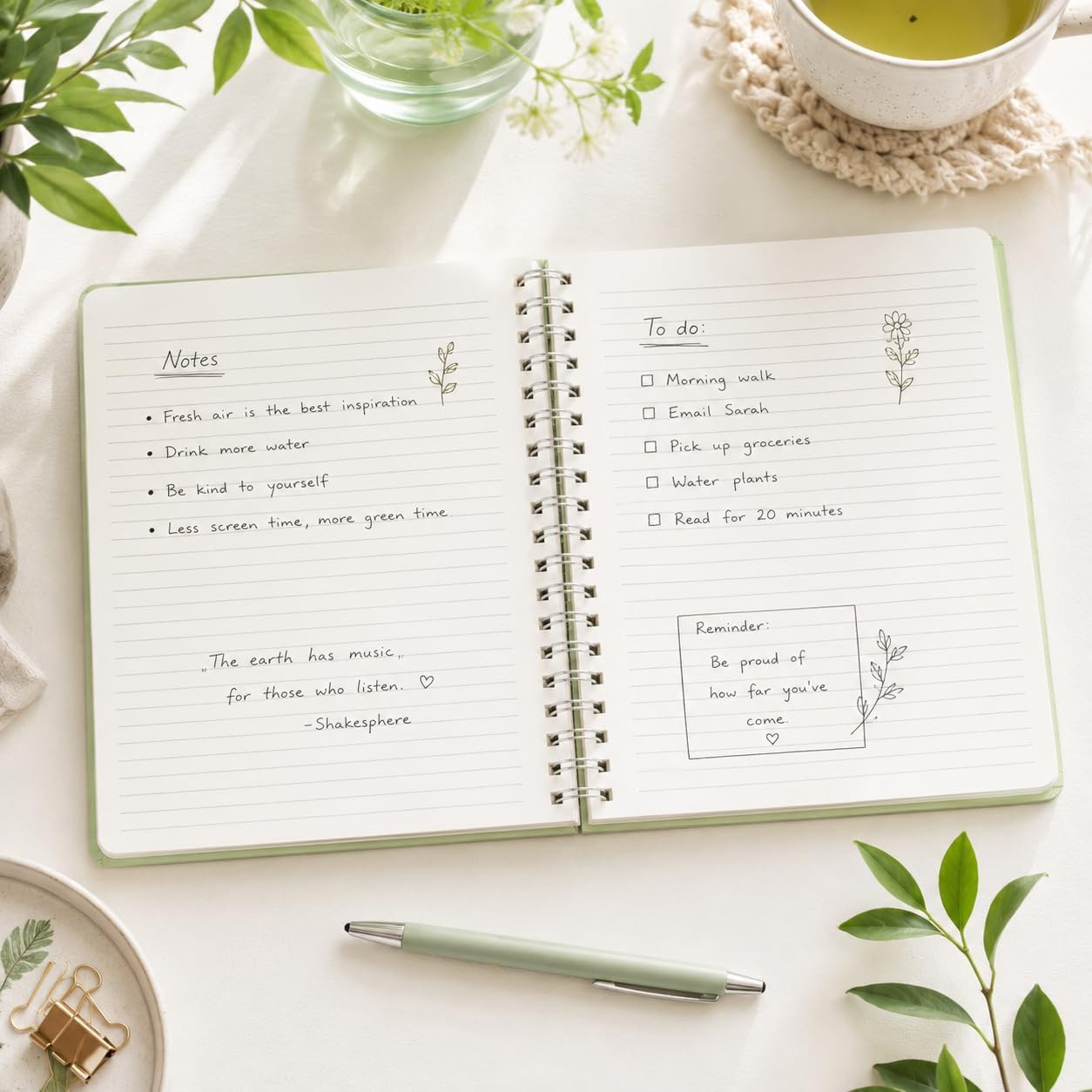 Spiral Hardcover Notebook 8X10.5 – Frog Toile College-Ruled Writing Journal with