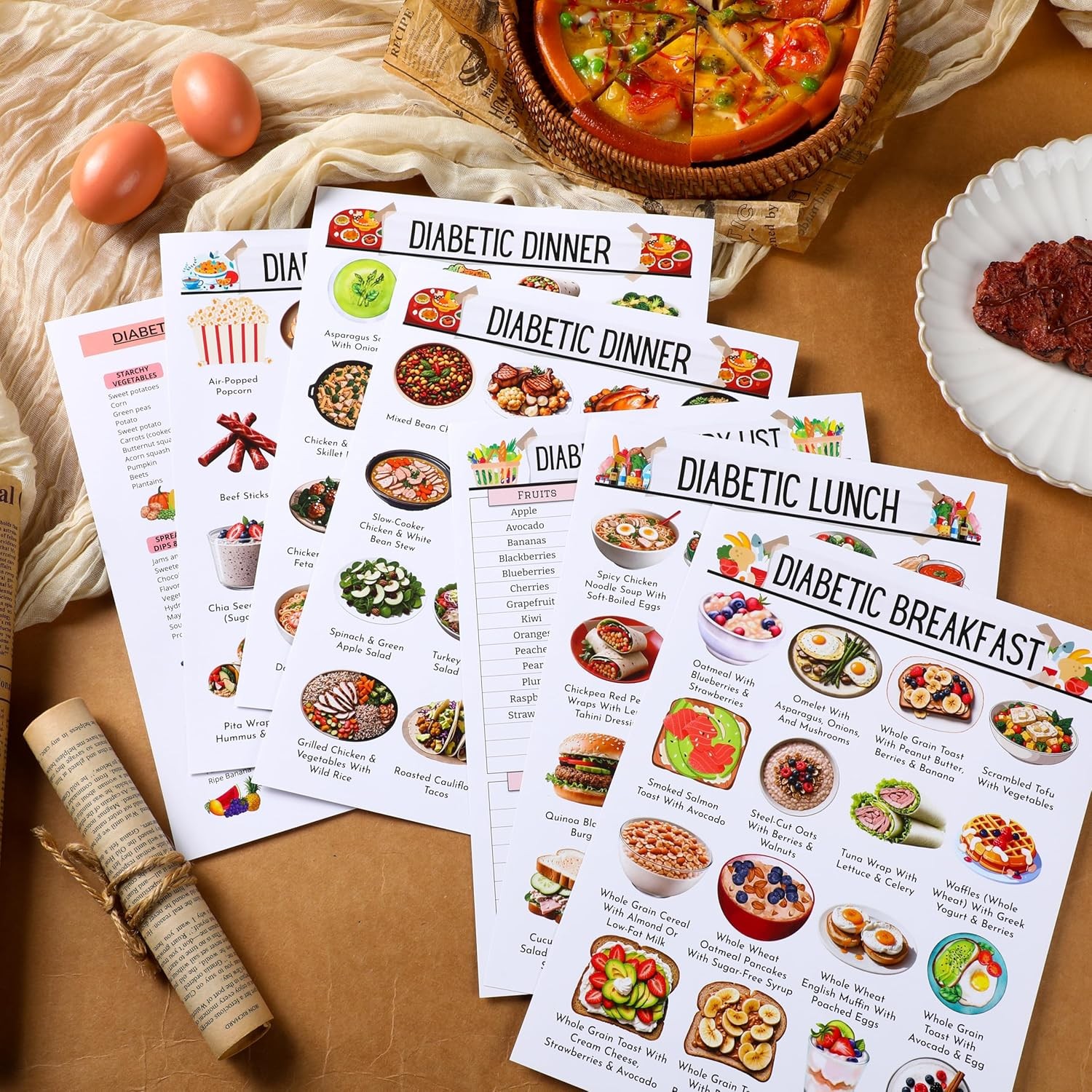 12 Pcs Diabetes Food List Diabetes Meal Chart Information Diet Plan, Low Carb Fo