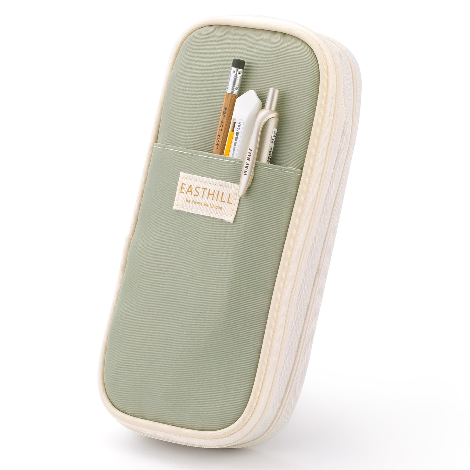 EASTHILL Big Capacity Pencil Case Large 8.66 x 4.13 x 2.56 inches, Green