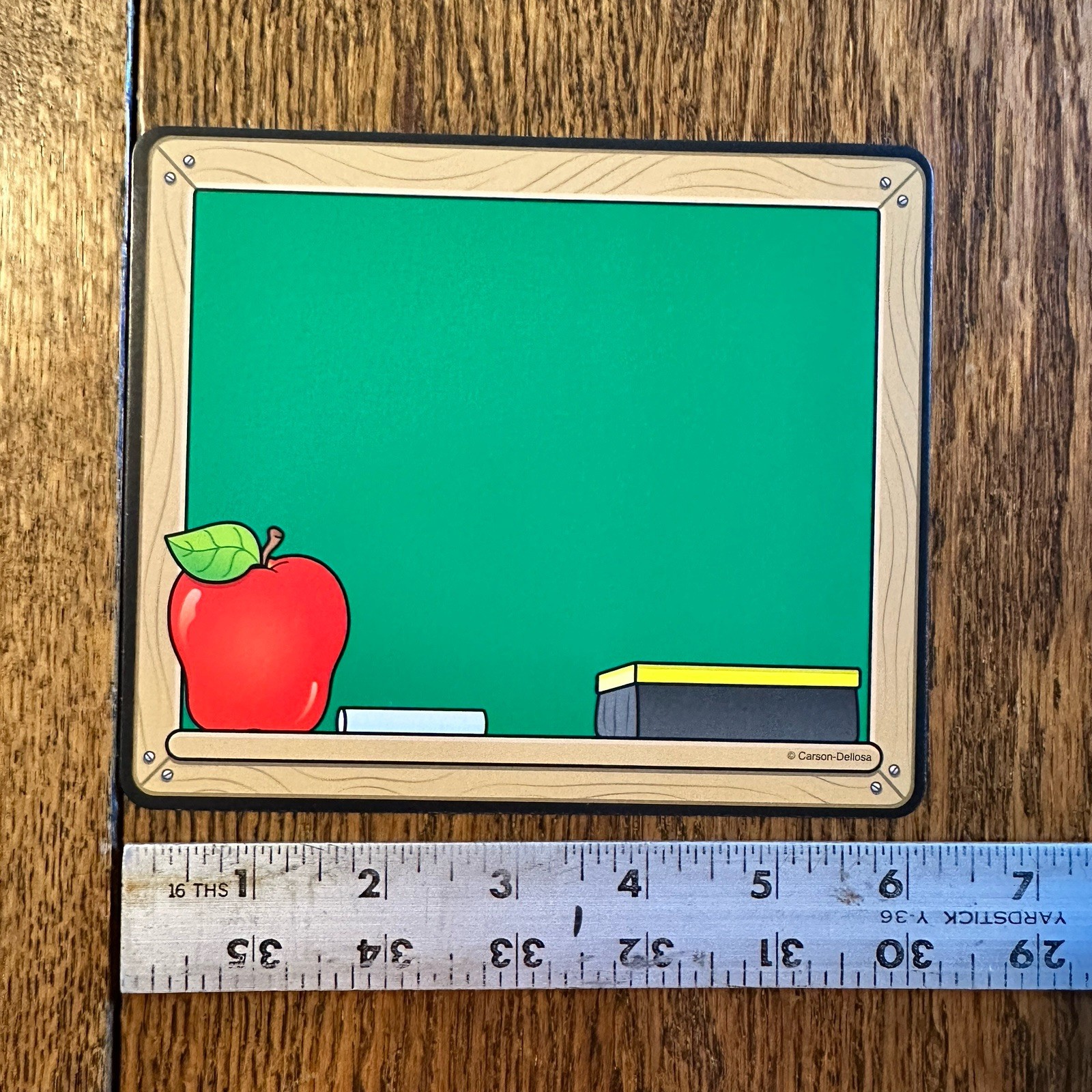 Vtg Carson Dellosa 90s Y2K Chalkboard Apple Die Cut Frame Bulletin Board Set 23
