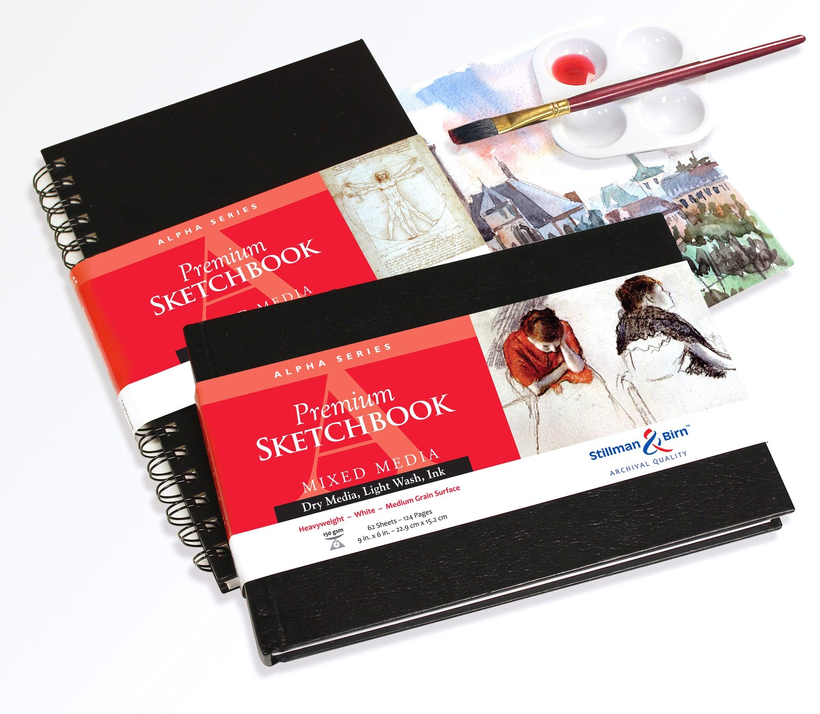 Stillman & Birn Alpha Series – Hardbound Sketchbook – Landscape 9 x 6 – 150gsm