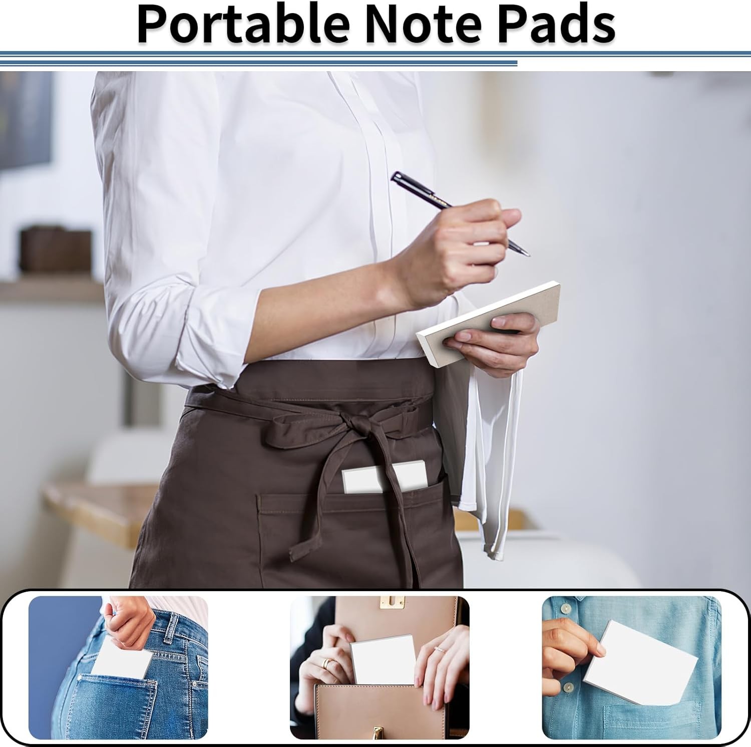 Note Pads 3×5 In, 8 Pack Blank Notepad, White Scratch Pads for Writing,50 Sheets