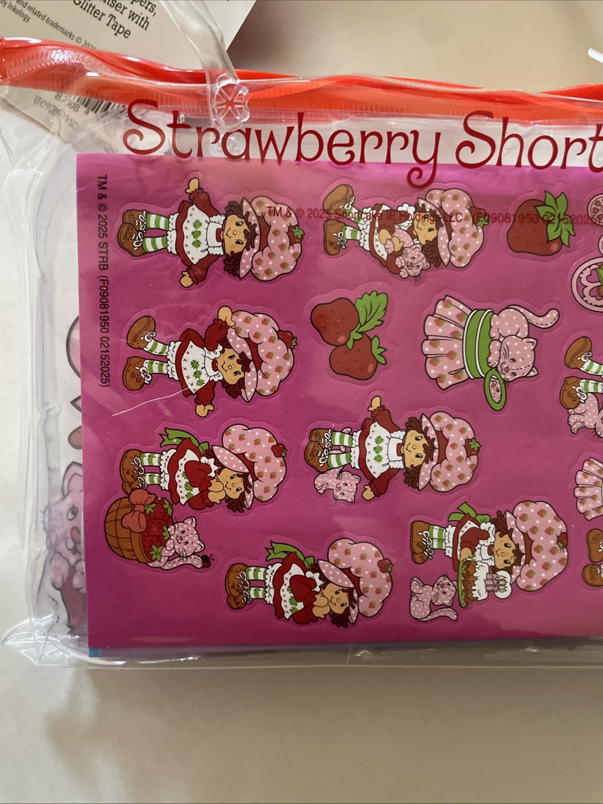 NEW Strawberry Shortcake Stationary Pouch Set Pencils Stickers, Journal, Markers