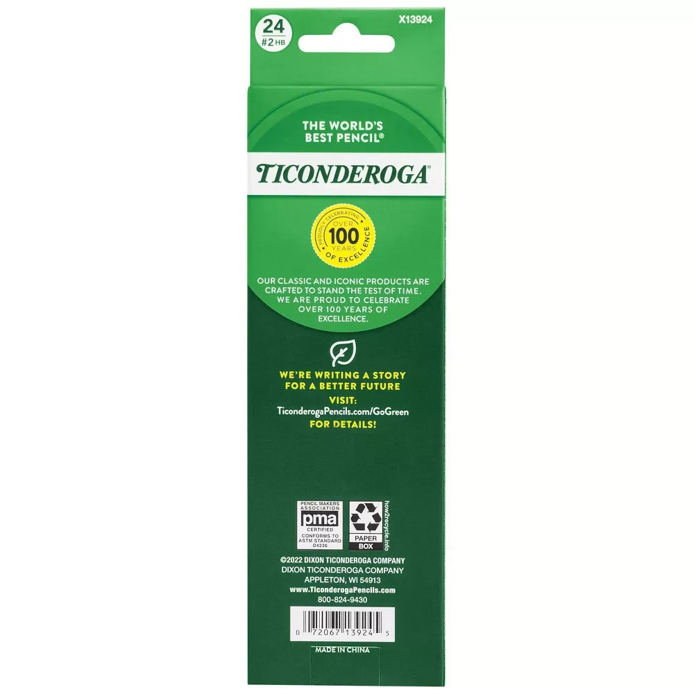 Ticonderoga #2 Wood Pencils – 24 count