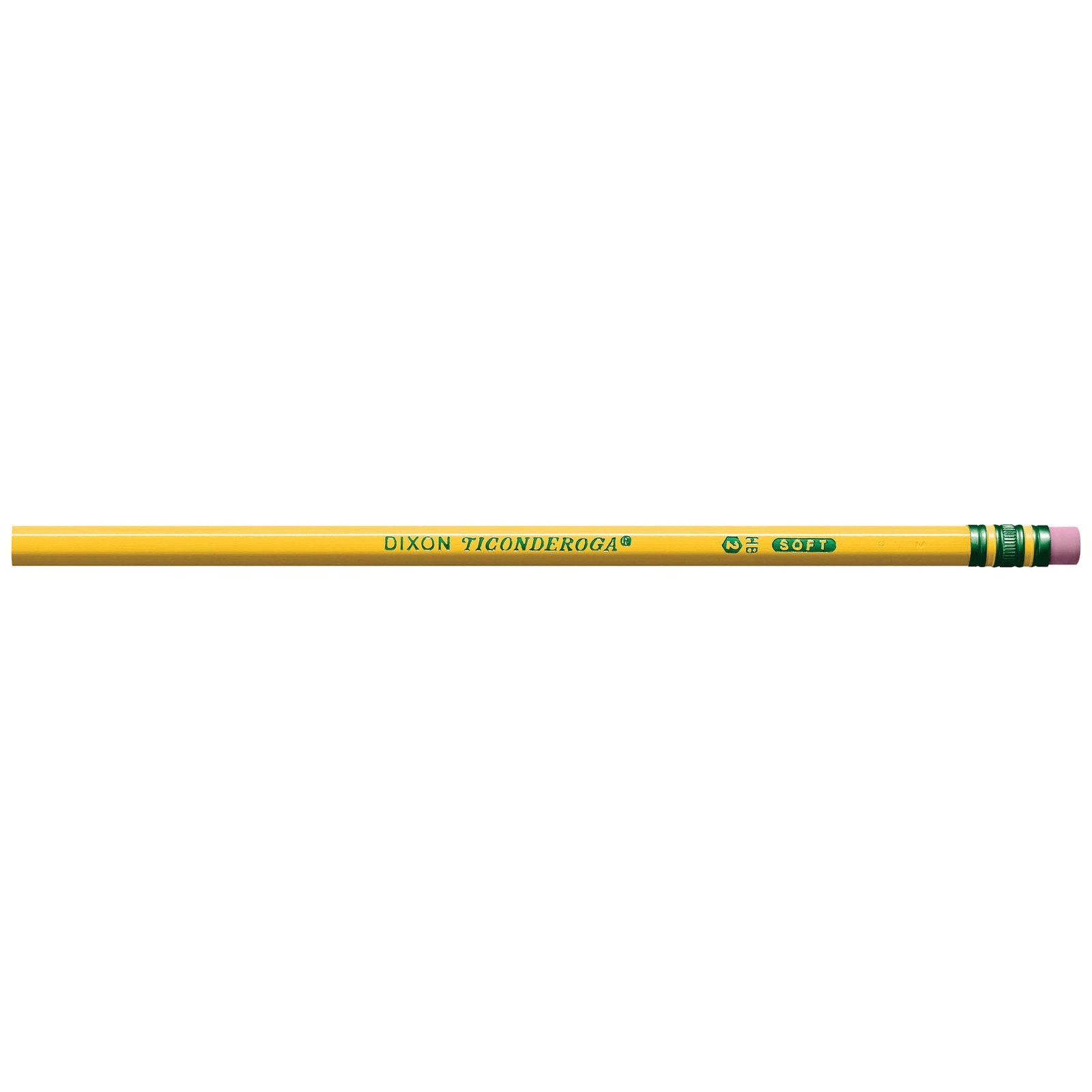 Wood-Cased Pencils, Unsharpened, 2 HB Soft, Yellow, 24 Count