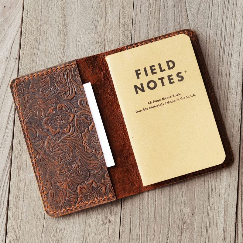 Genuine Leather Journal Cover for Field Notes, Notebook Cover for Moleskine C…