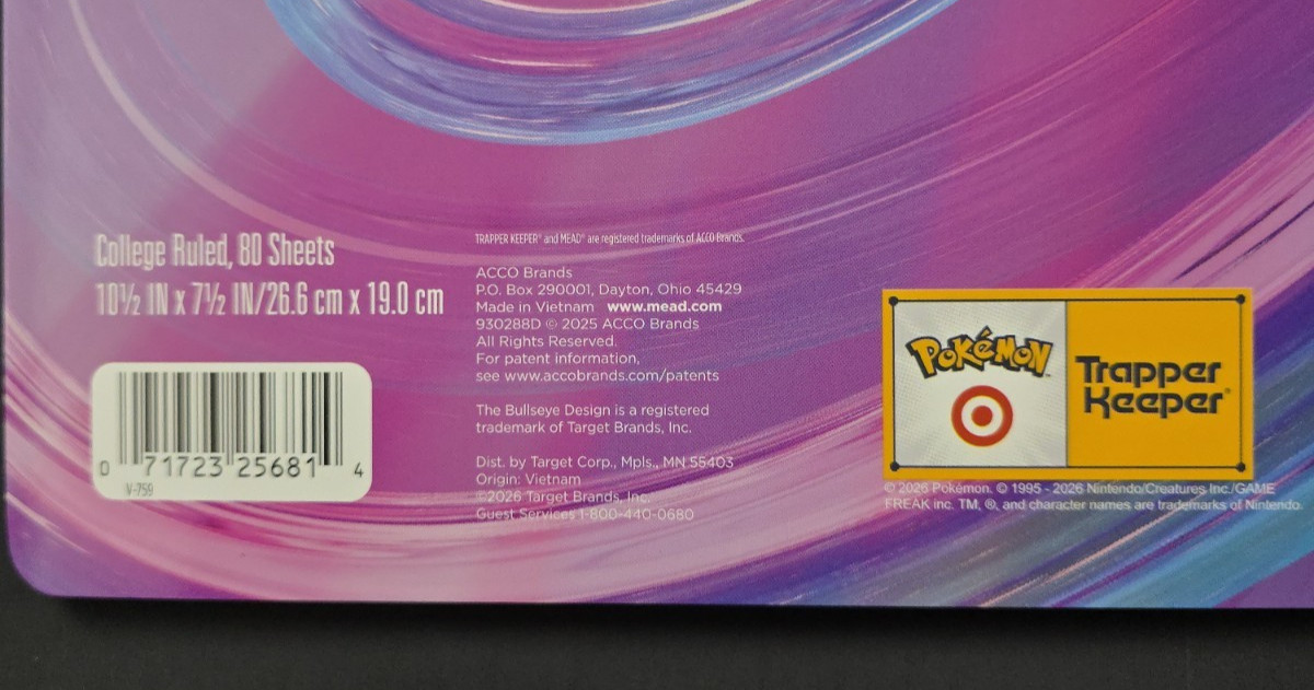 Pokémon x Target Trapper Keeper Charizard, Mewtwo & Mew – Mead 80 College Pages