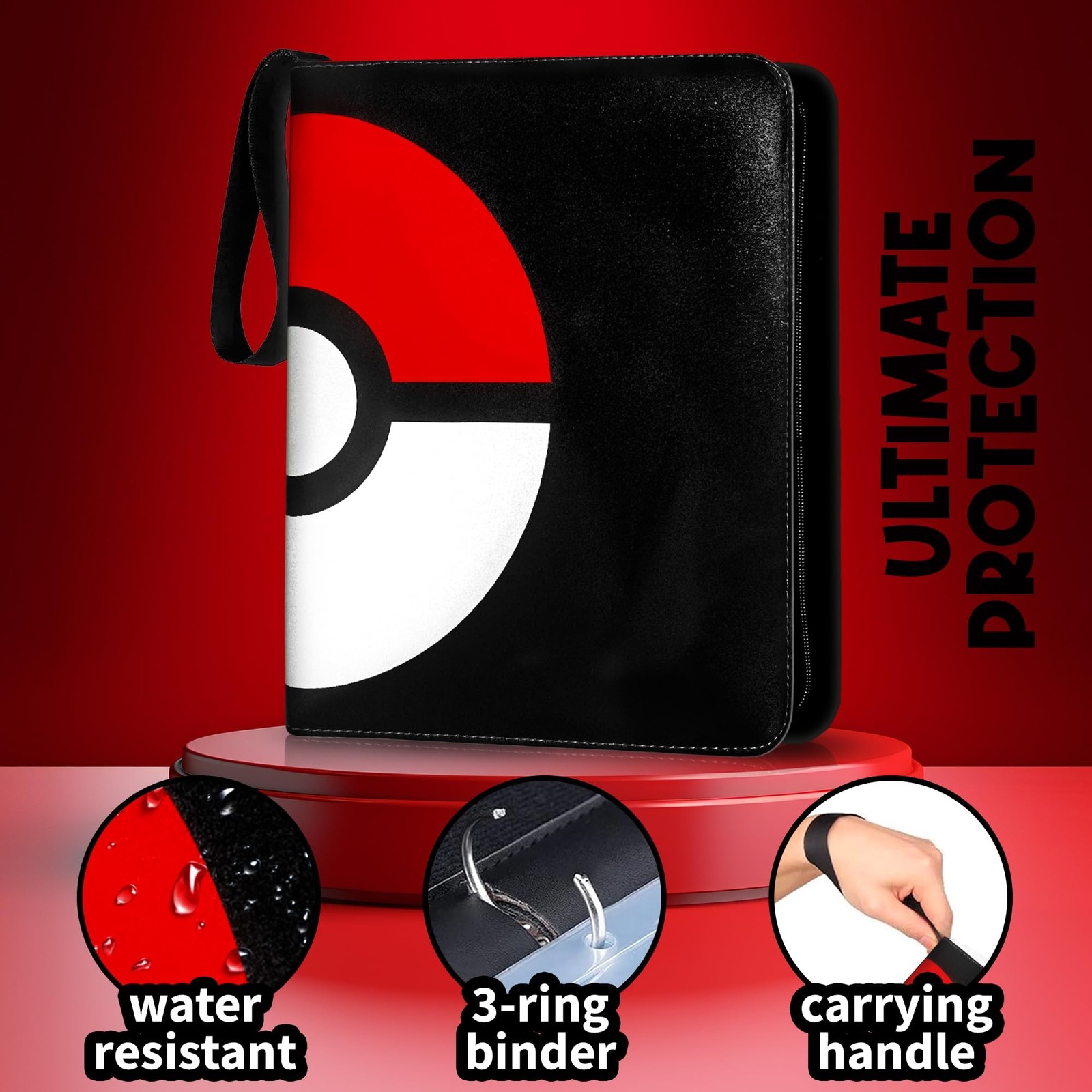 Trading Card Binder, 900 Double Sided Pocket, 9 Pocket Card Collection Binder…
