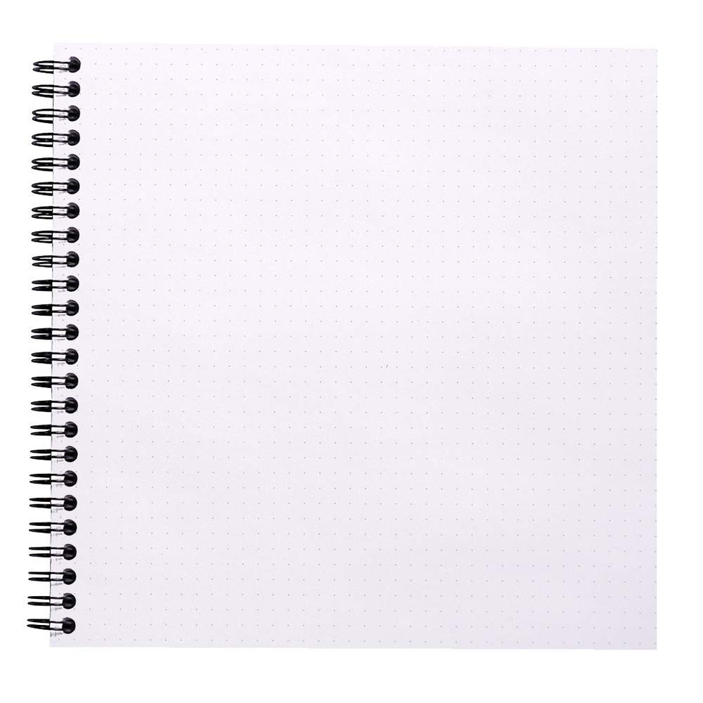 Rhodia Reverse Book & Dot Book – Dot grid 80 sheets – 8 1/4 x 8 1/4 – Black
