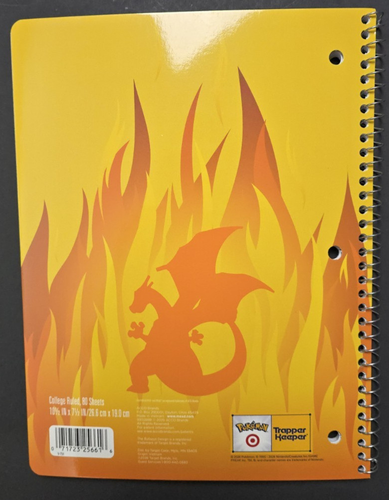 Pokémon x Target Trapper Keeper Charizard, Mewtwo & Mew – Mead 80 College Pages