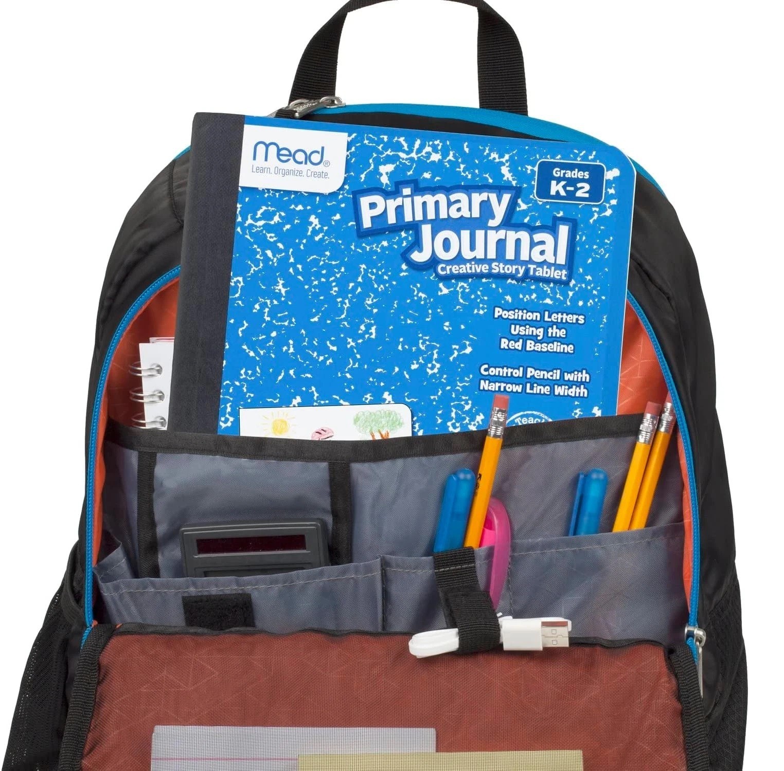 Mead Primary Journal, 12 Pack, Half Page Ruled, Grades K-2, 7-1/2″ x 9-3/4″, 100