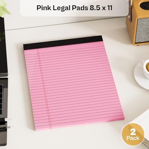 4 Pack Legal Pads 8.5 x 11 Note Pads 8.5 x 11 Notepad 8.5 x 11 Micro Pink