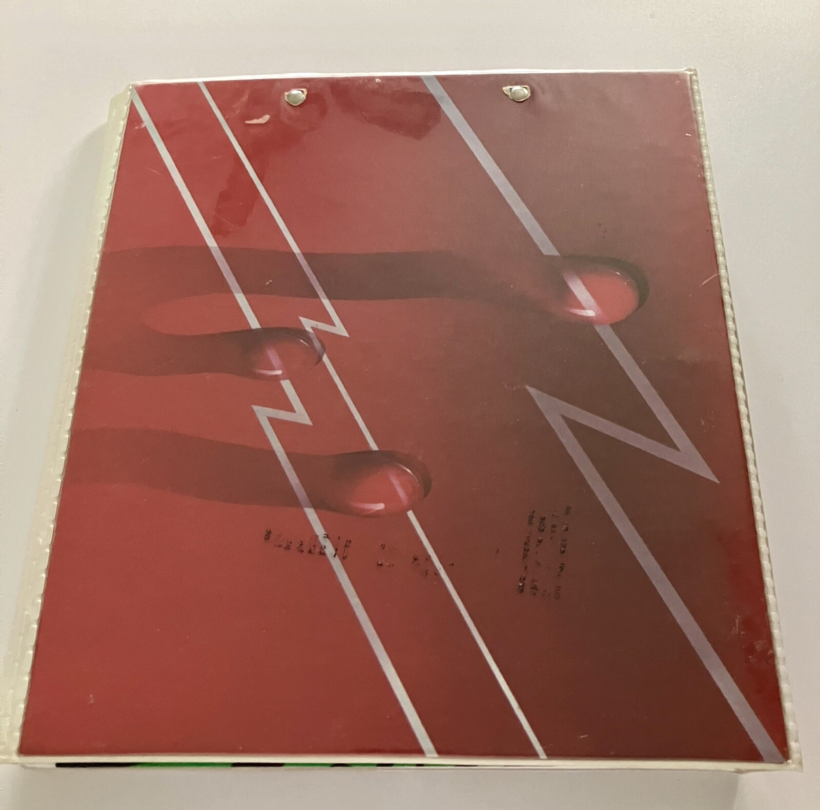 RARE Vtg Red Sweat Zig Zag Trapper Keeper Notebook Mead w/ 4 Folder Dividers!