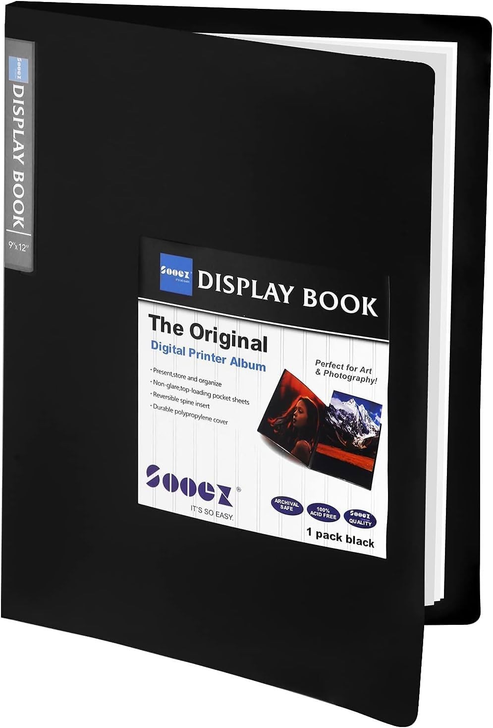 Multi-Function 30-Pocket Portfolio Binder 9×12 – Perfect for Artists & Students