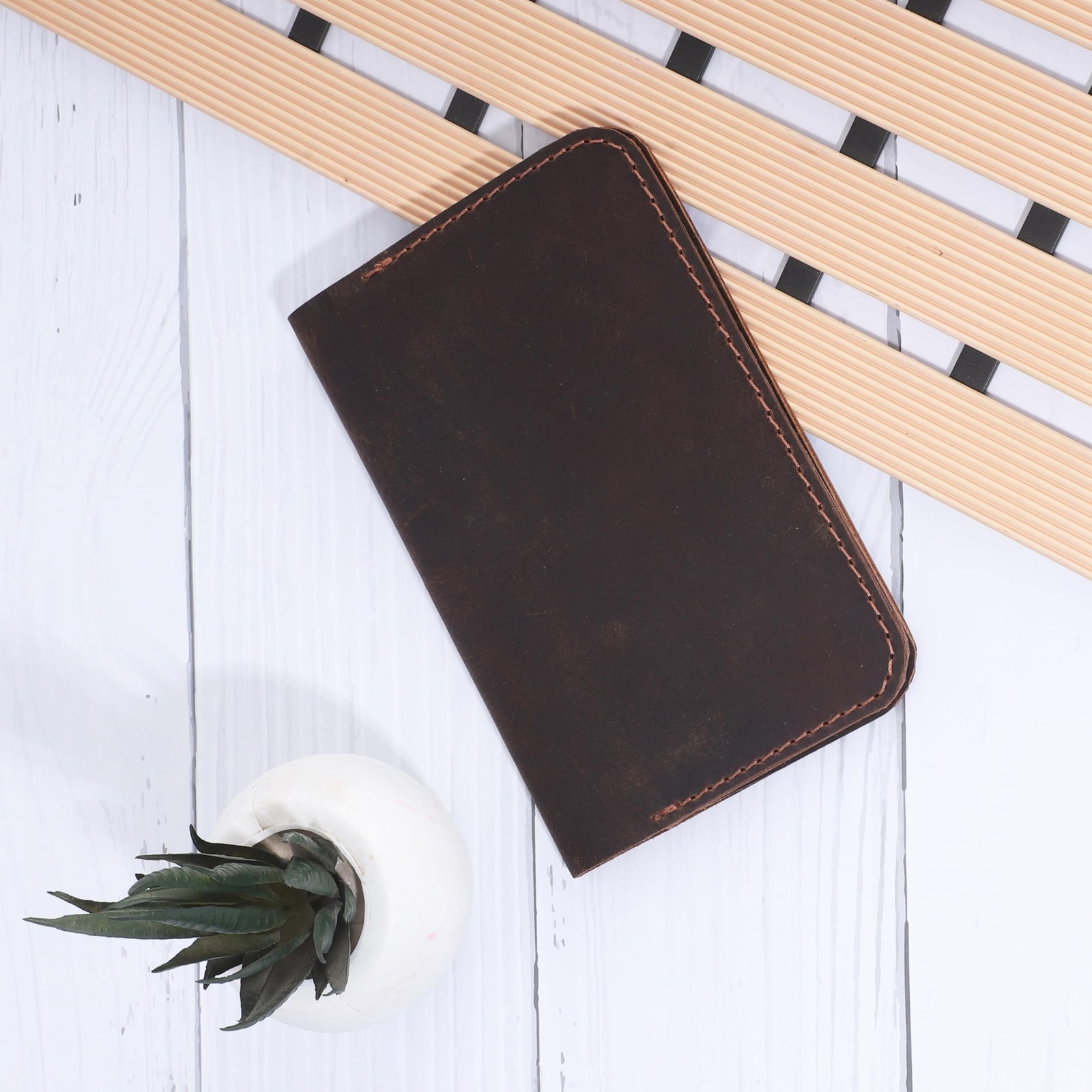Leather Journal Cover for Field Notes, Notebook Cover for Cahier, Wallet Case…