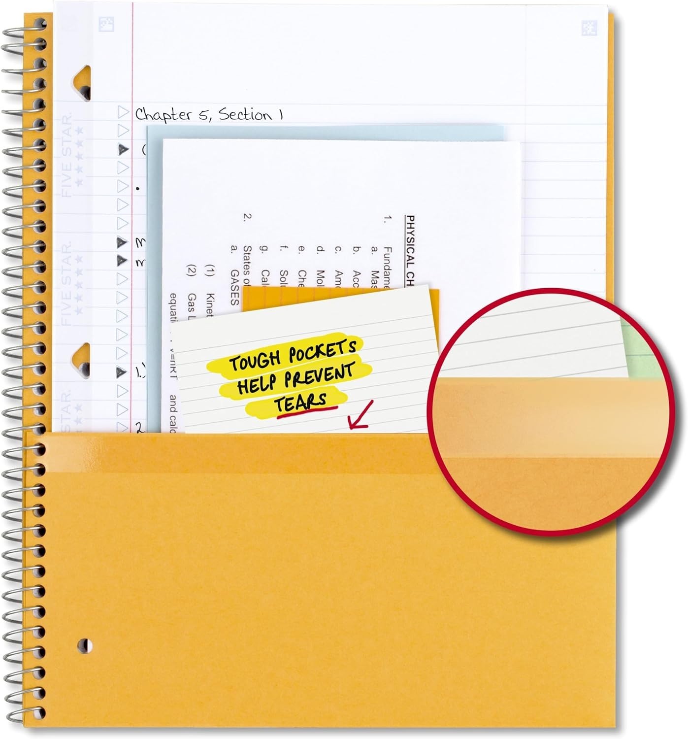 Elegant Amethyst Purple Spiral Notebook, 5 Subject with Digital Study App Access