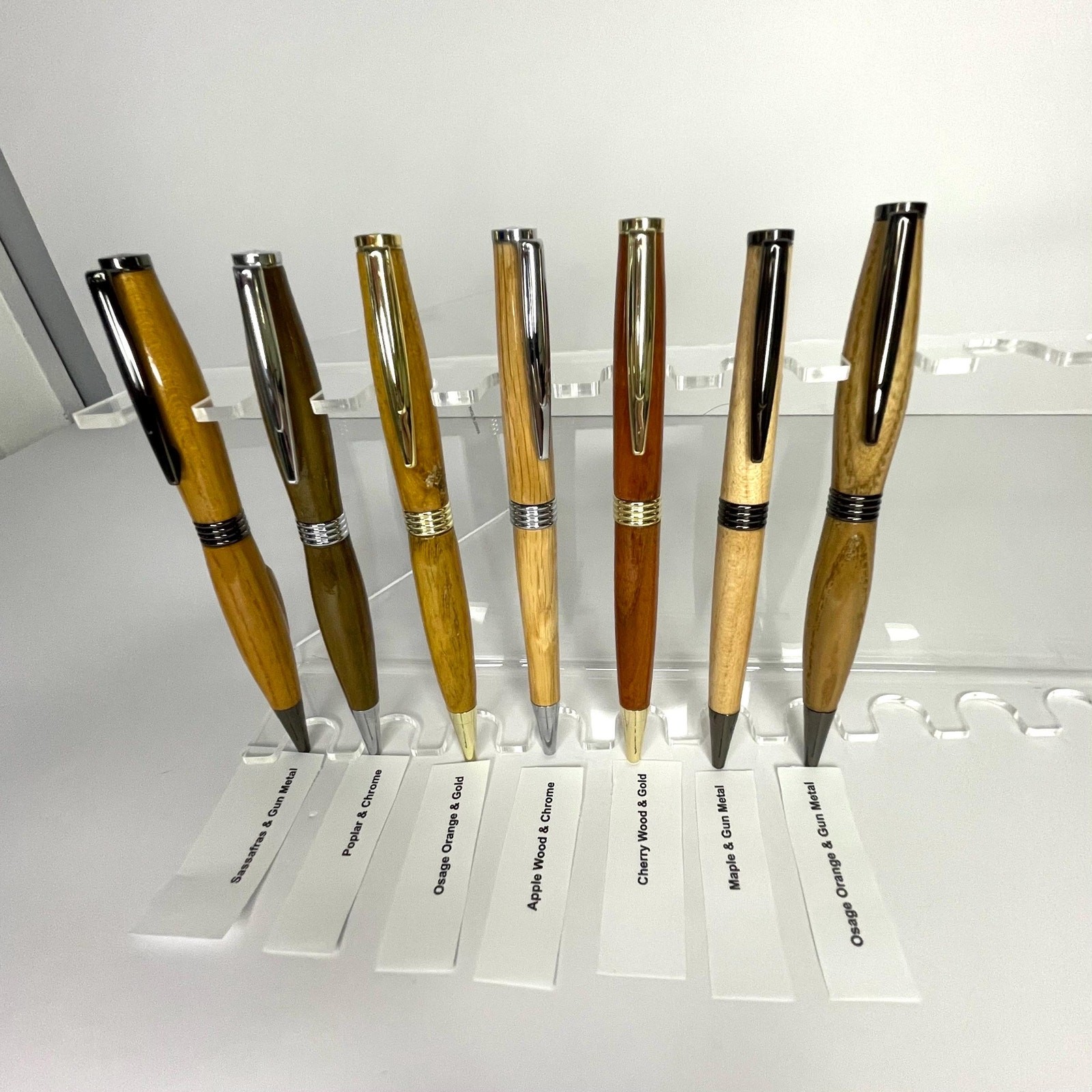 Handcrafted Wood Twist Pen: Assorted Wood & Metal Finishes