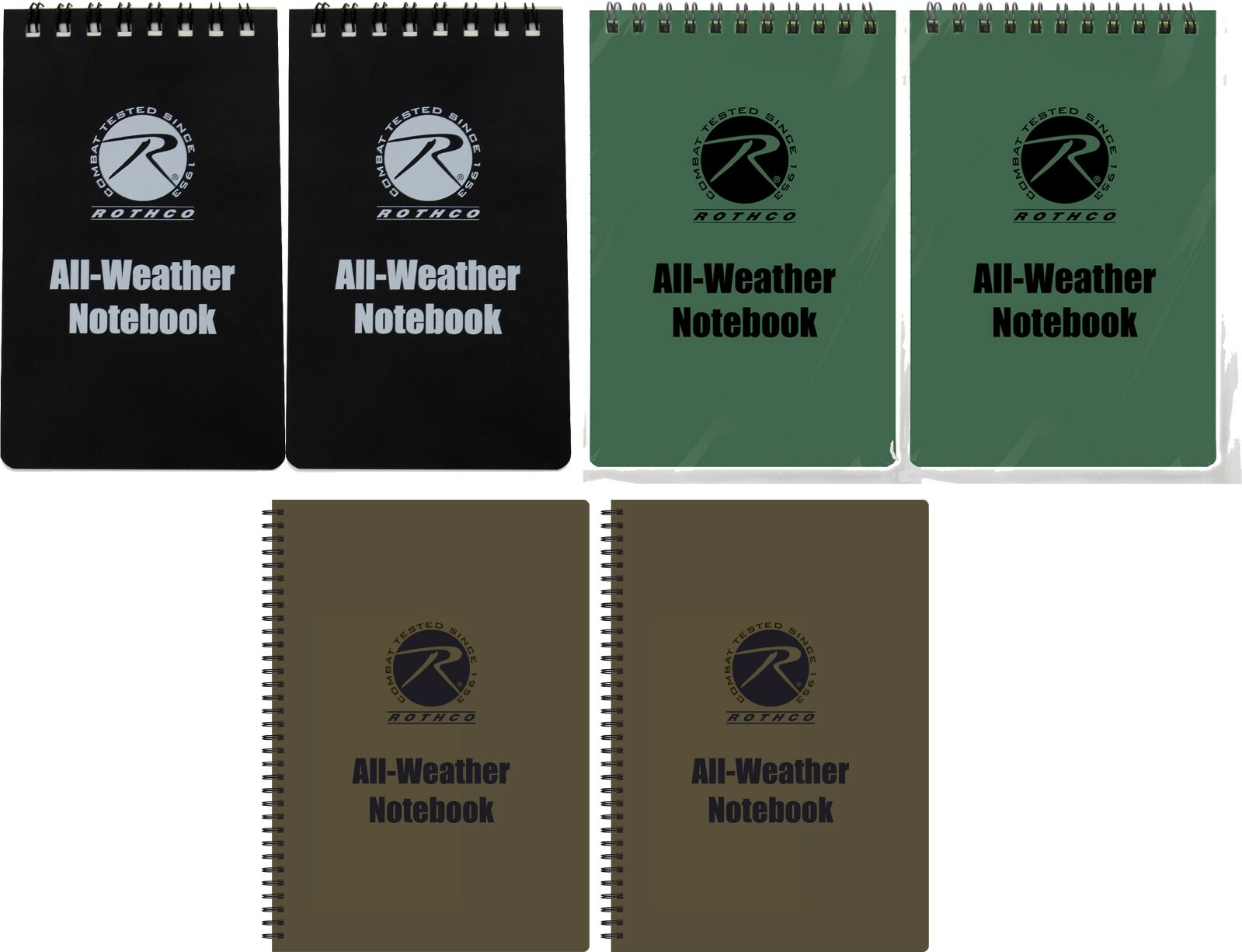 All Weather Waterproof Notebook Tactical Paper Rain Outdoor Note Pad 2 Pack