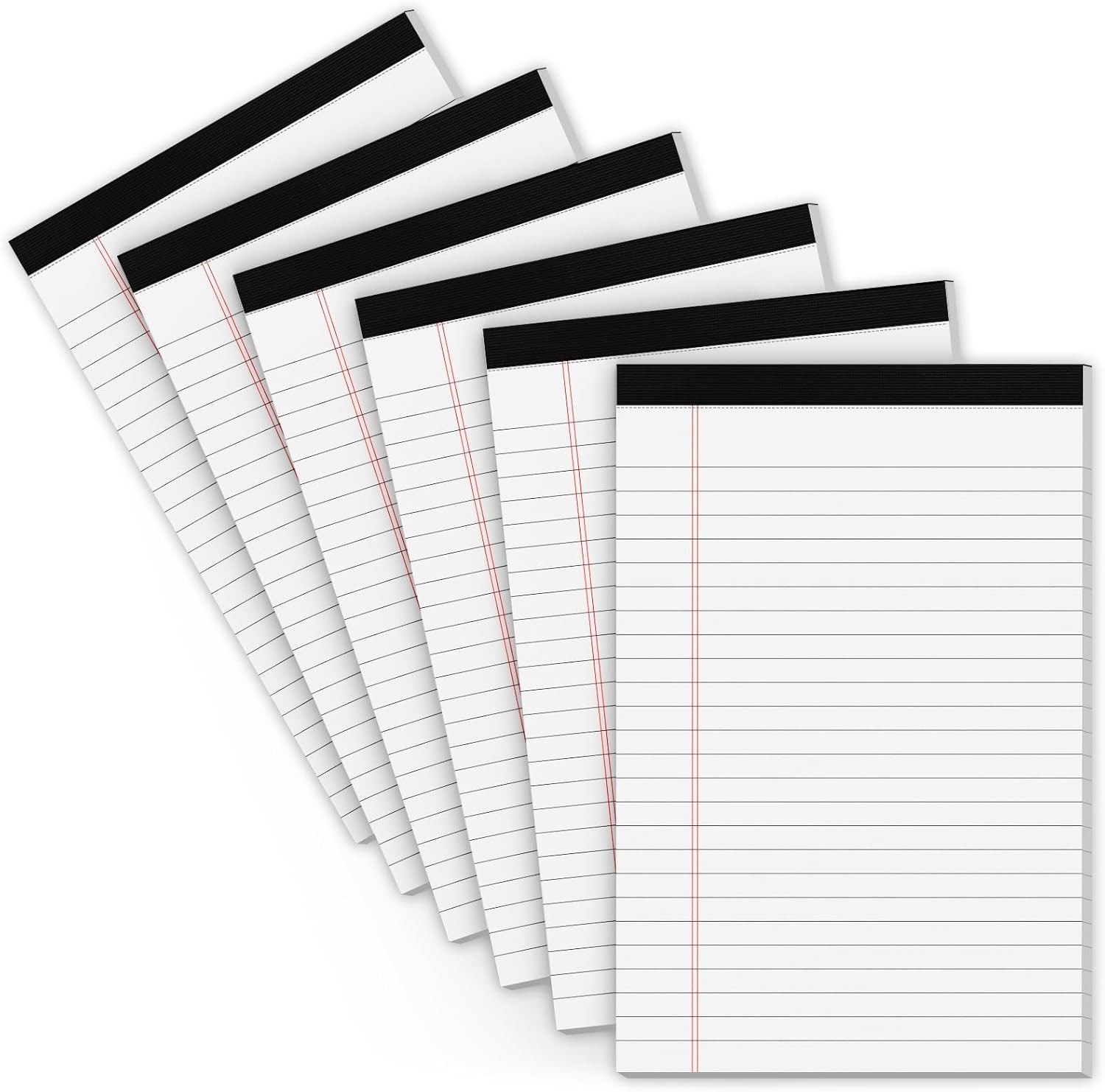 Pads 5×8 Small Note Pads 5×8 Notepads for Work, 6 Pack Writing Pads 5×8 College