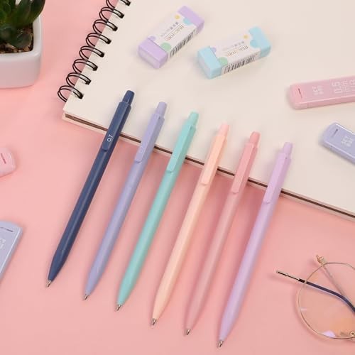Cute School Supplies 38 PCS, Pencil Case with 12 Pastel Highlighters, 5 Black