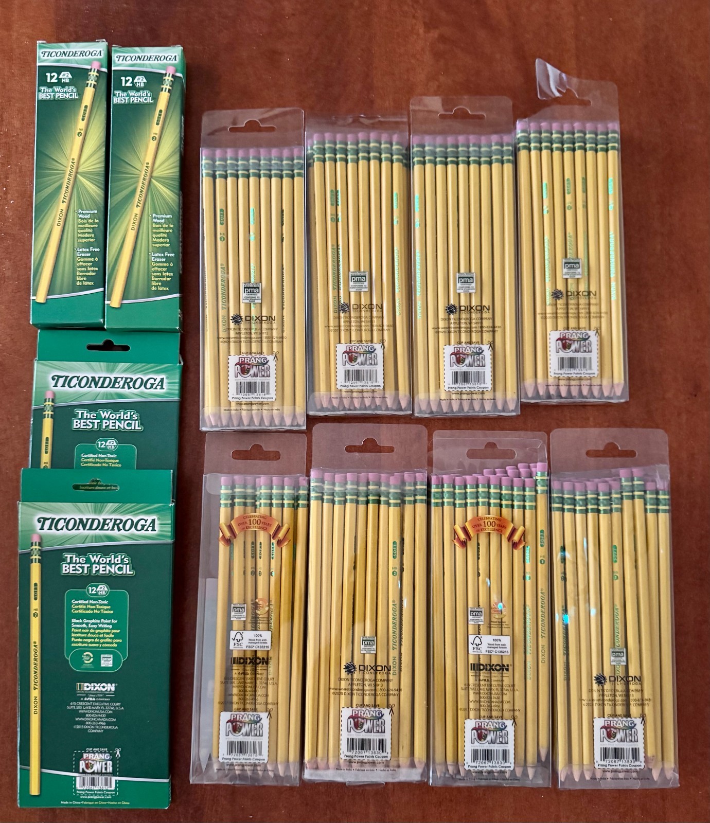 Dixon Ticonderoga 138 Woodcased Pre Sharpened 2HB Pencil 222 Count – Yellow- NIB