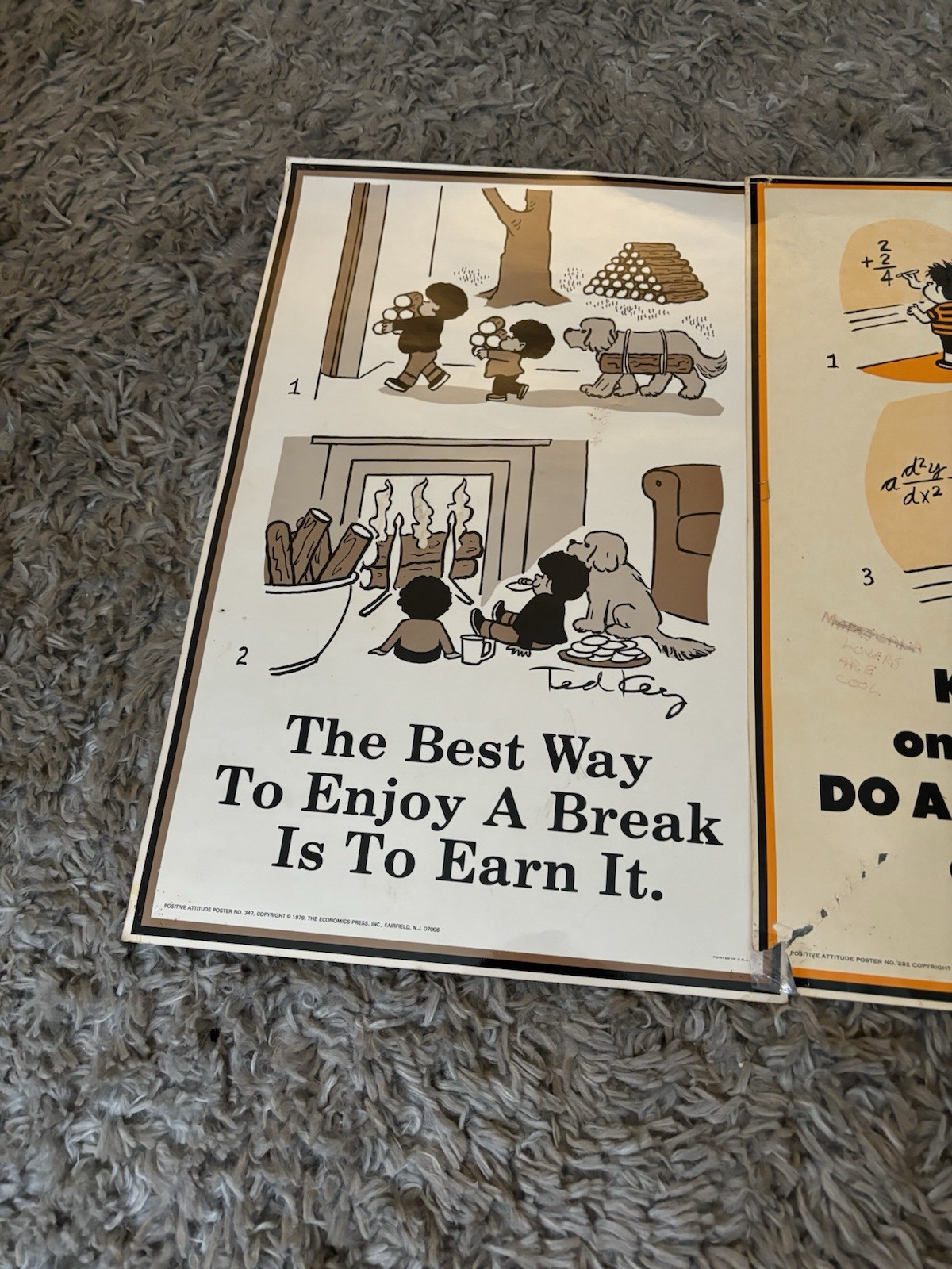 Positive Attitude Posters #294 #292 #347 Classroom Teacher VTG Laminated LOT