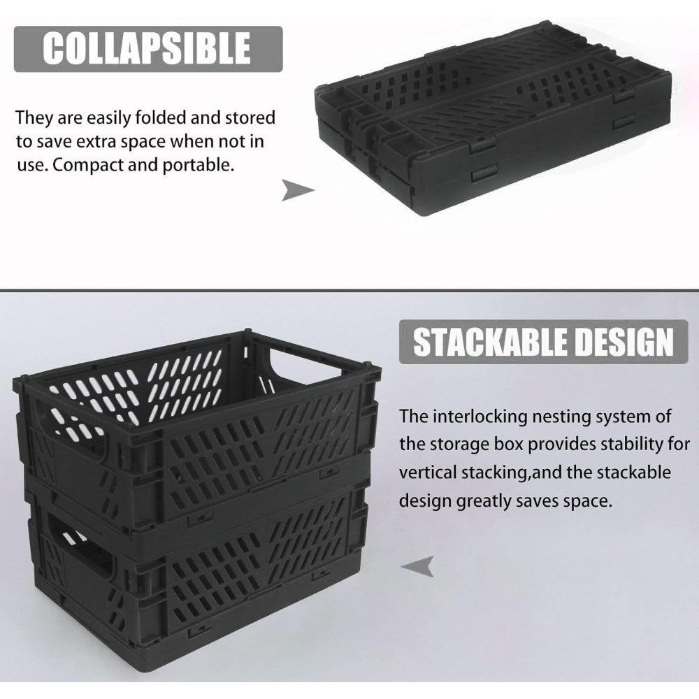 Mini Foldable Plastic Storage Box Organizer Basket for Home Kitchen Bathroom