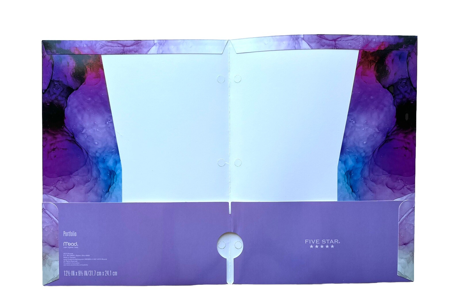 Five Star 2 Pocket Folders Pink and Purple Fluid Lava Design Portfolios – 2 pack