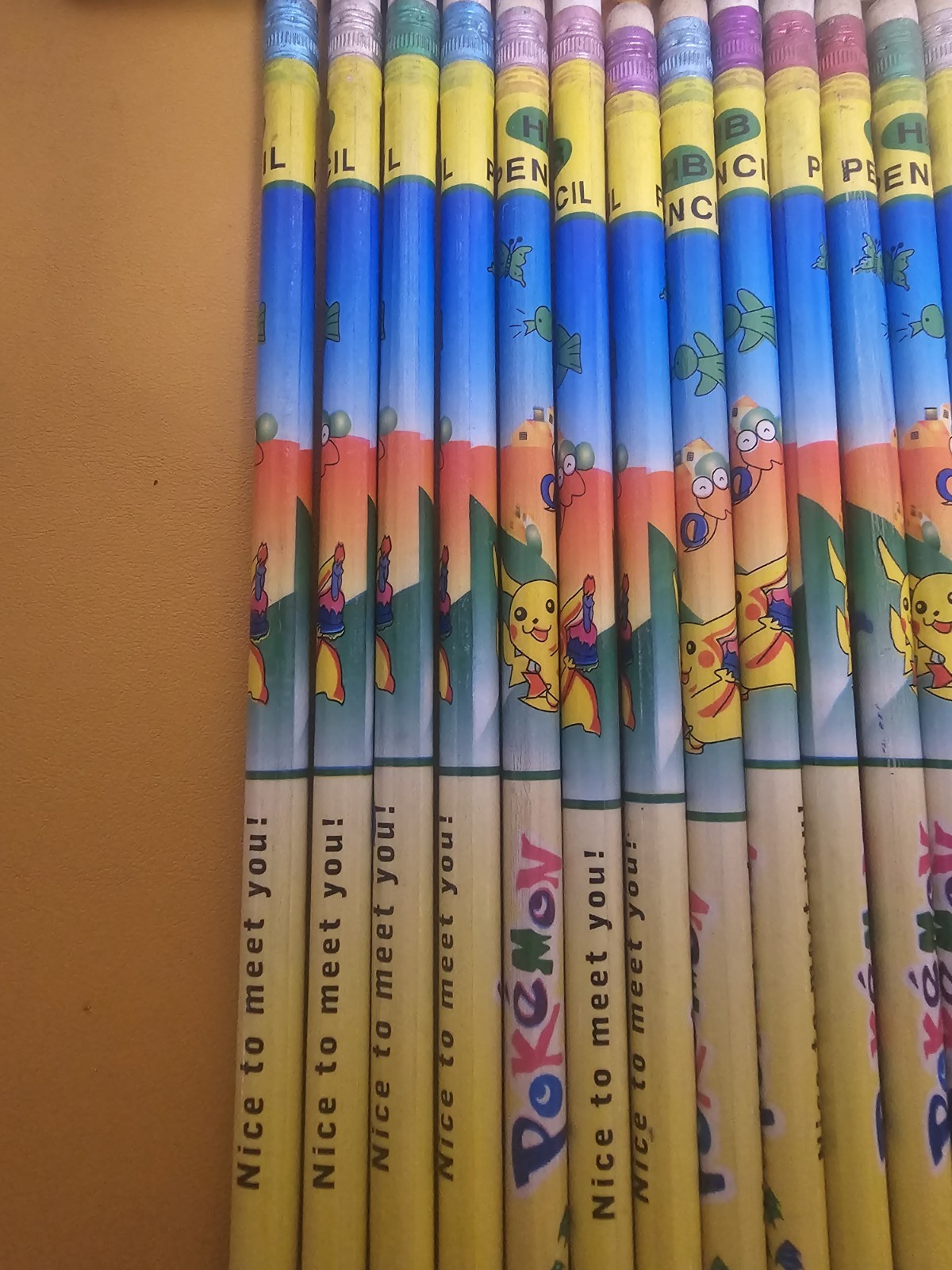 Lot of 30+ Vintage POKEMON Pencils PIKACHU Nice To Meet You!