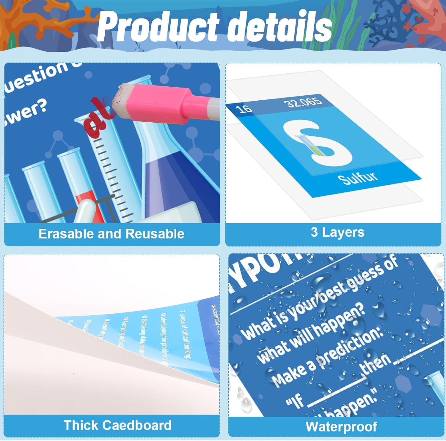 26 PCS Science Classroom Decorations, Science Posters Bulletin Board Sets Scient