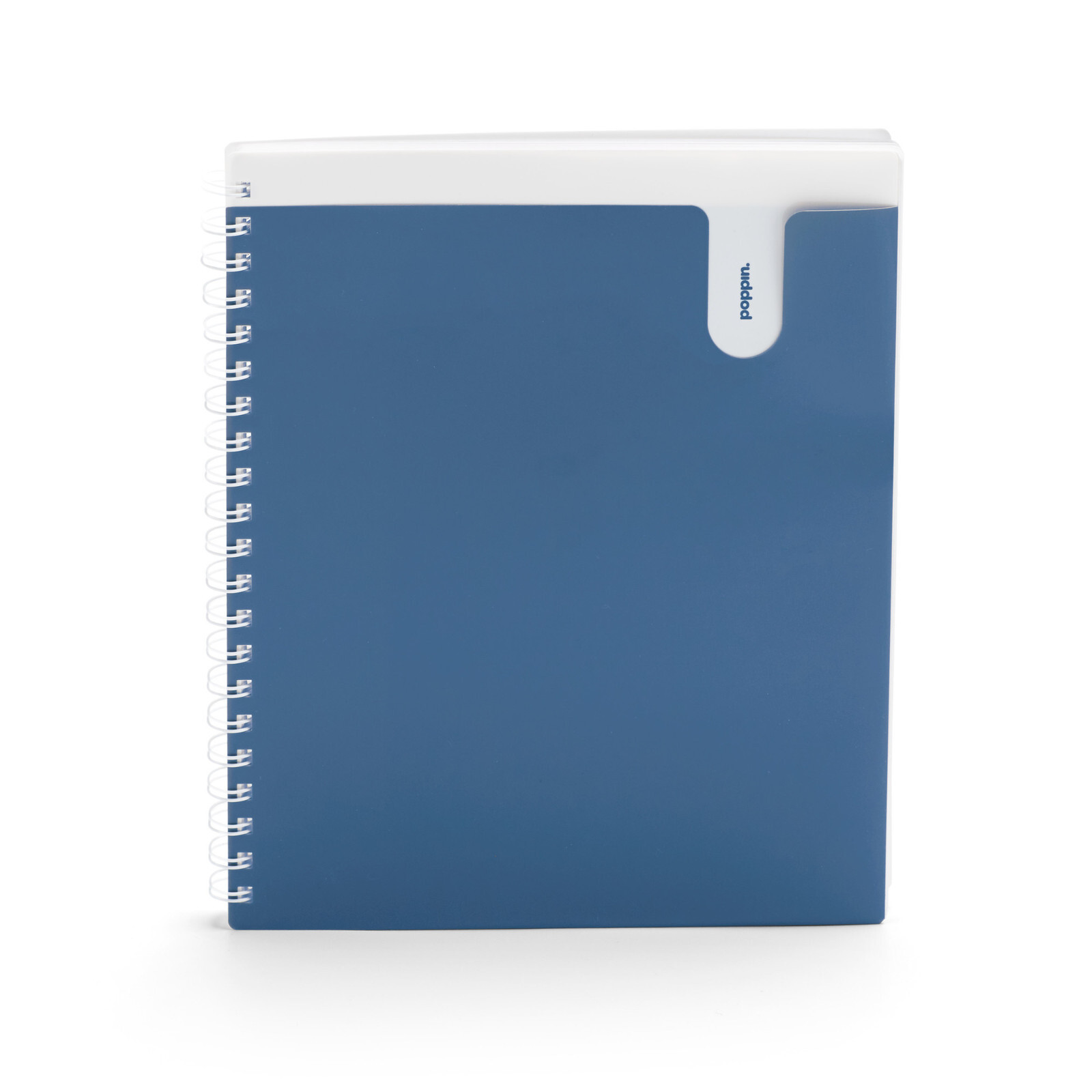 Poppin 1-Subject Pocket Spiral Notebook 8.5″ X 11″ 80 Ruled Sheet Slate Blue