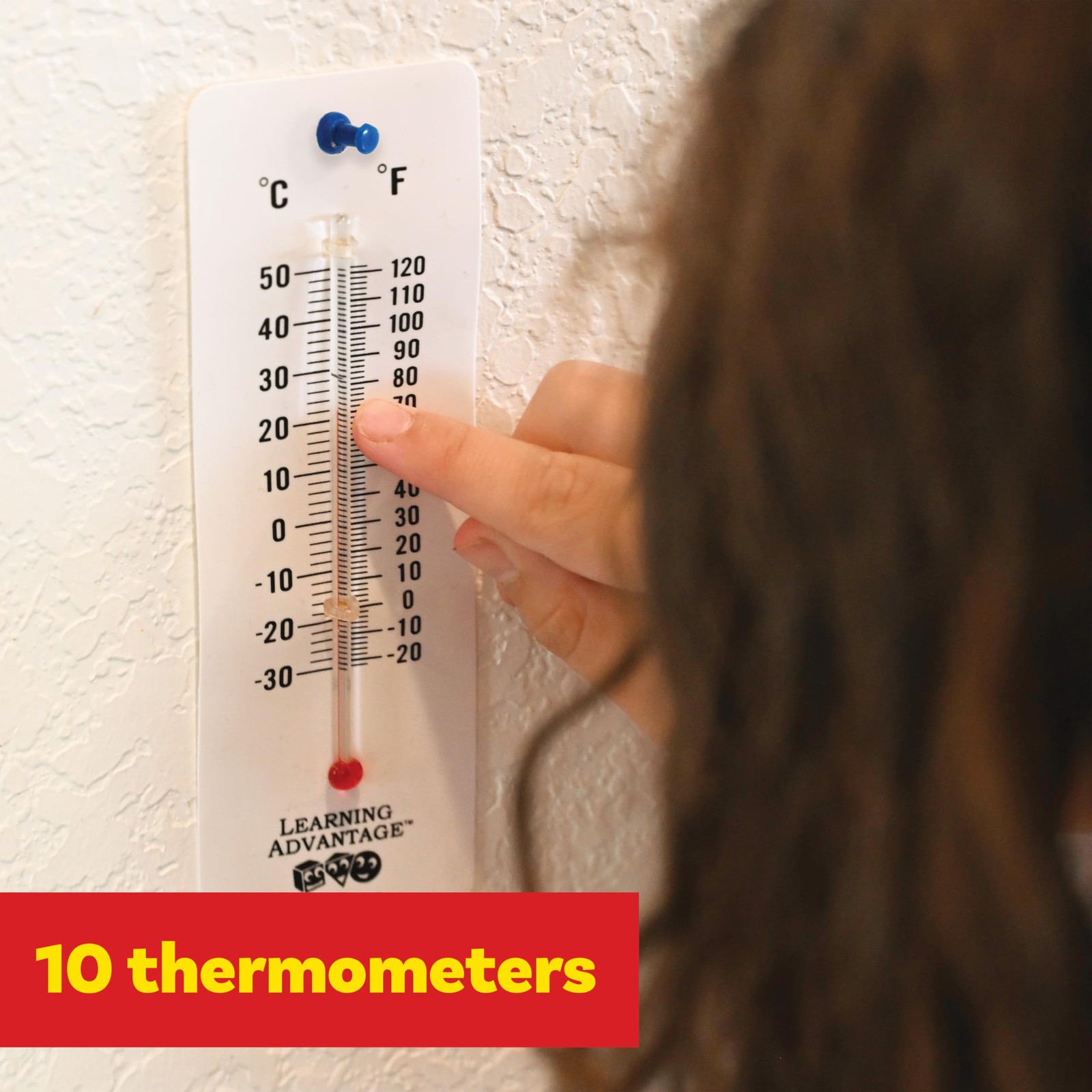 Student Thermometers – Set of 10 – Dual-Scale – Mercury-Free – Easy To Read, …