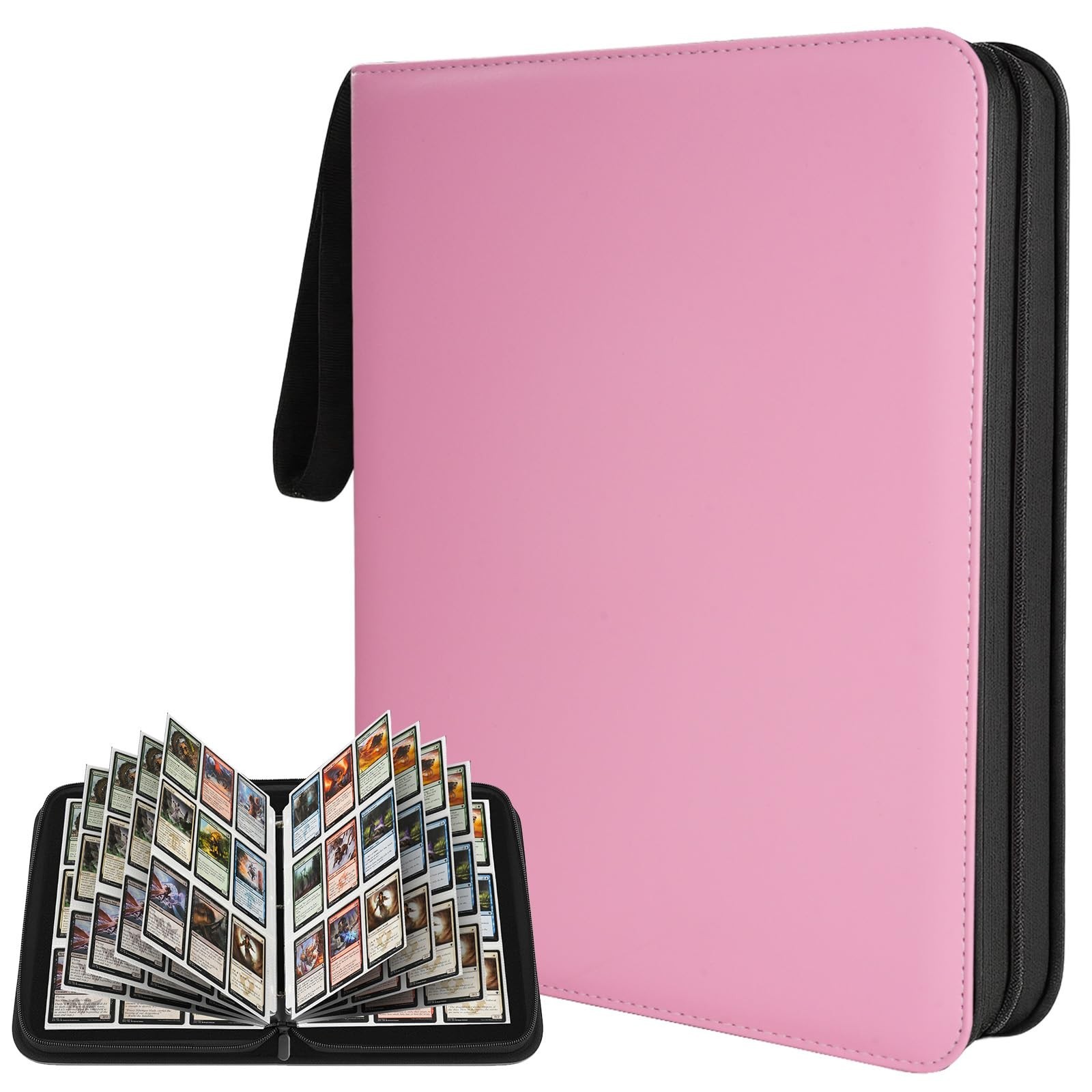 9 Pocket Trading Card Zip Binder – Holds 900 Cards, 50 Pages Large-Capacity,D…