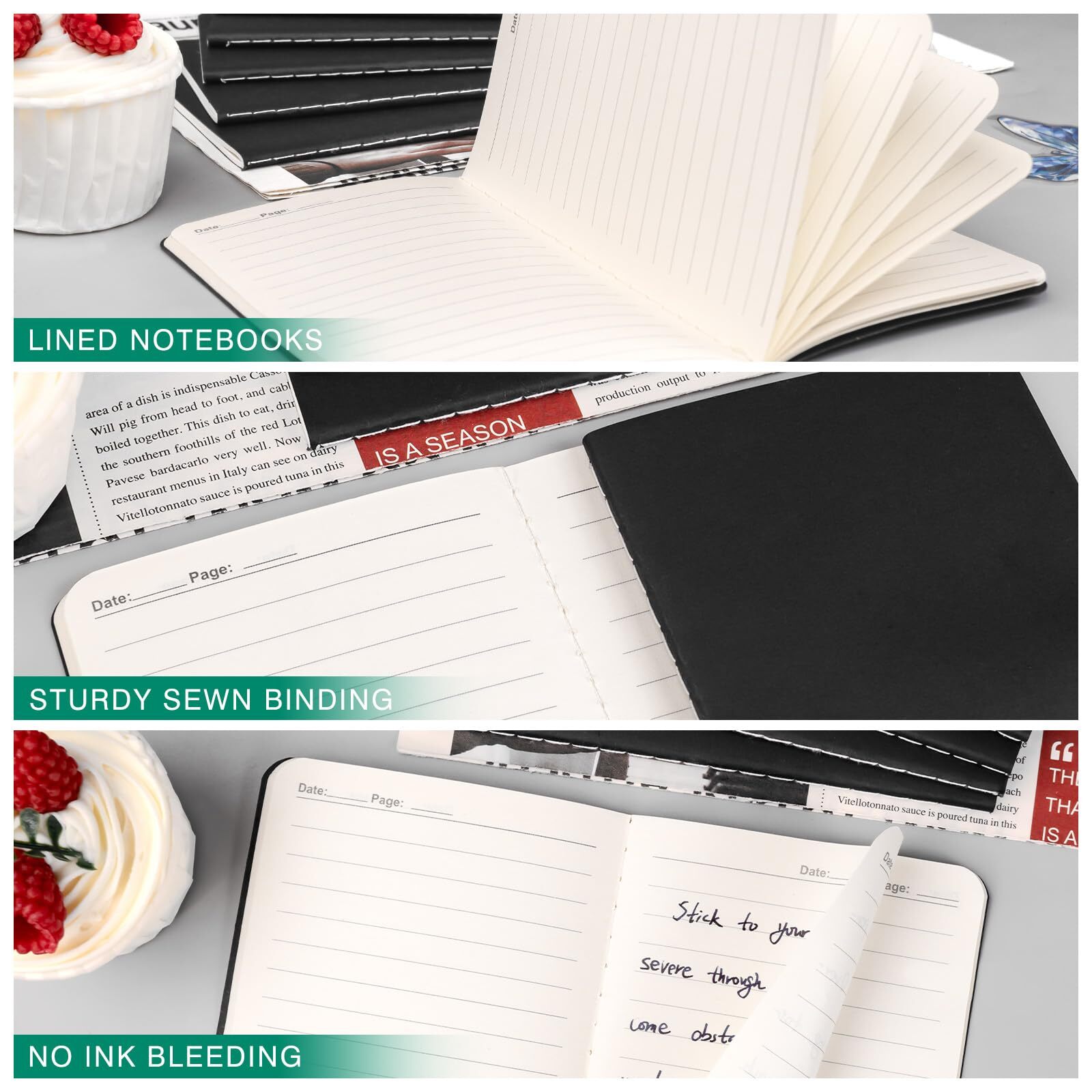 12 Pack Little Notebooks Pocket Size Notebooks 3.5 x 5.5 Softcover Mini