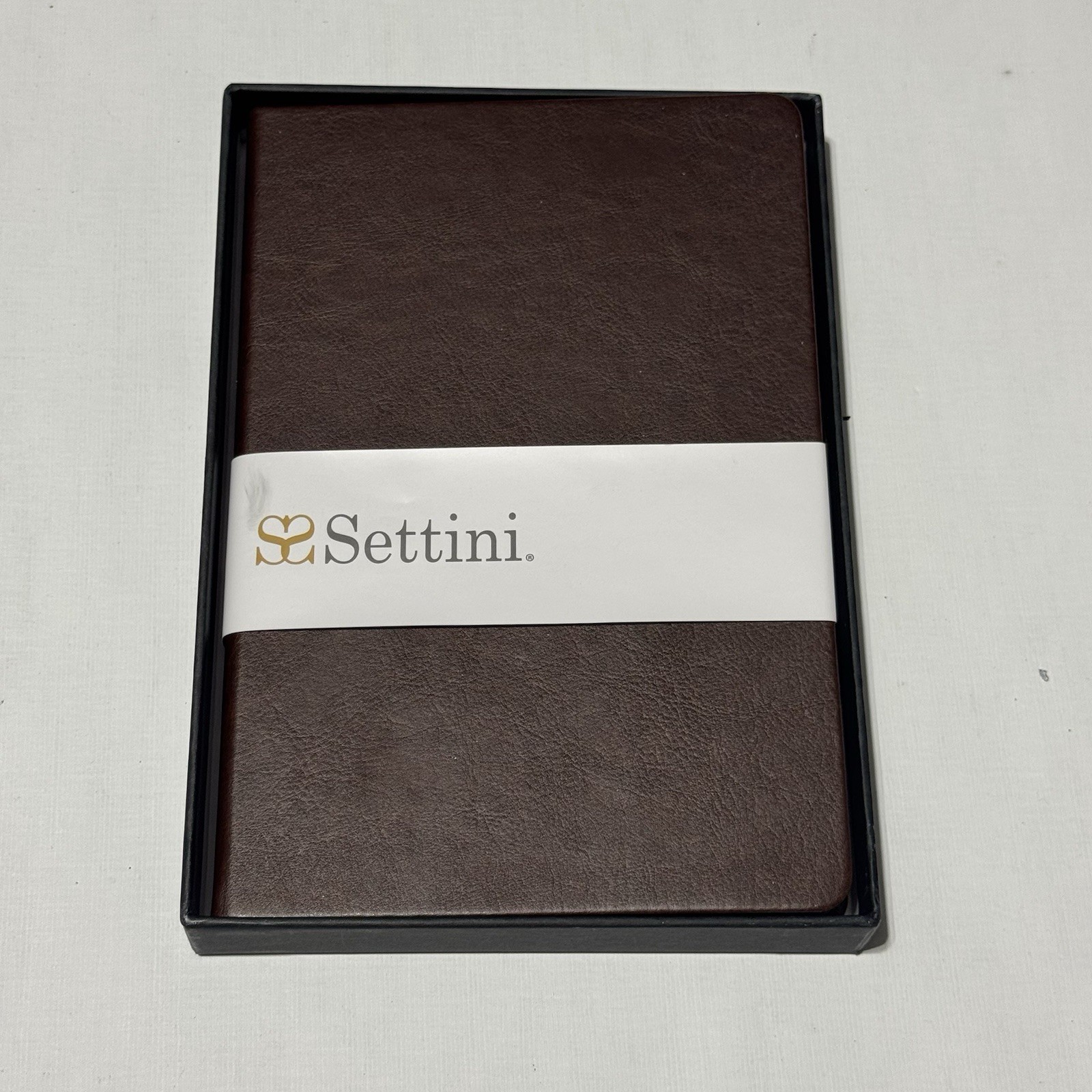 Settini Journal Notebook for Writing, Vegan Leather Hardcover Notebook Brown