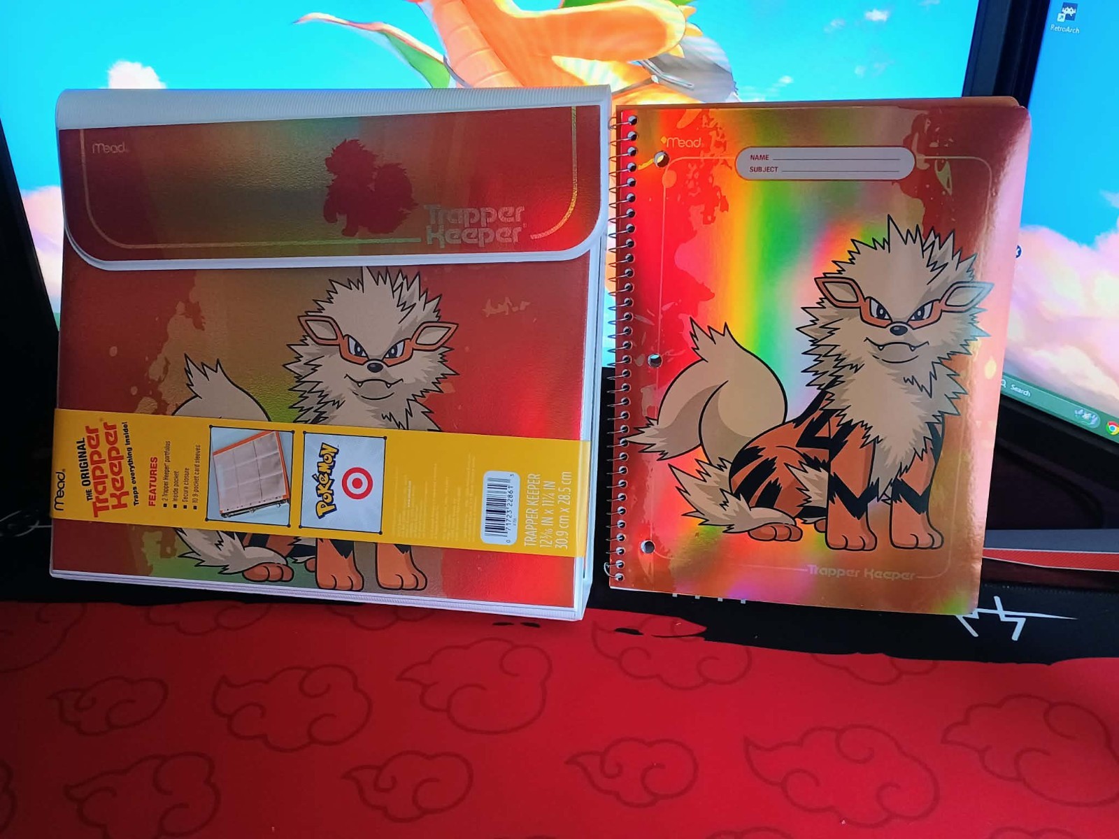 Pokemon x Target Arcanine Trapper Keeper and Arcanine Notebook