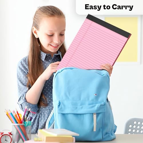 4 Pack Legal Pads 8.5 x 11 Note Pads 8.5 x 11 Notepad 8.5 x 11 Micro Pink