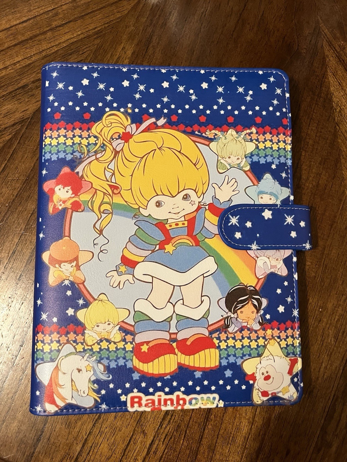 Rainbow Brite Blue Multicolor A5 Notebook Binder With Custom Paper