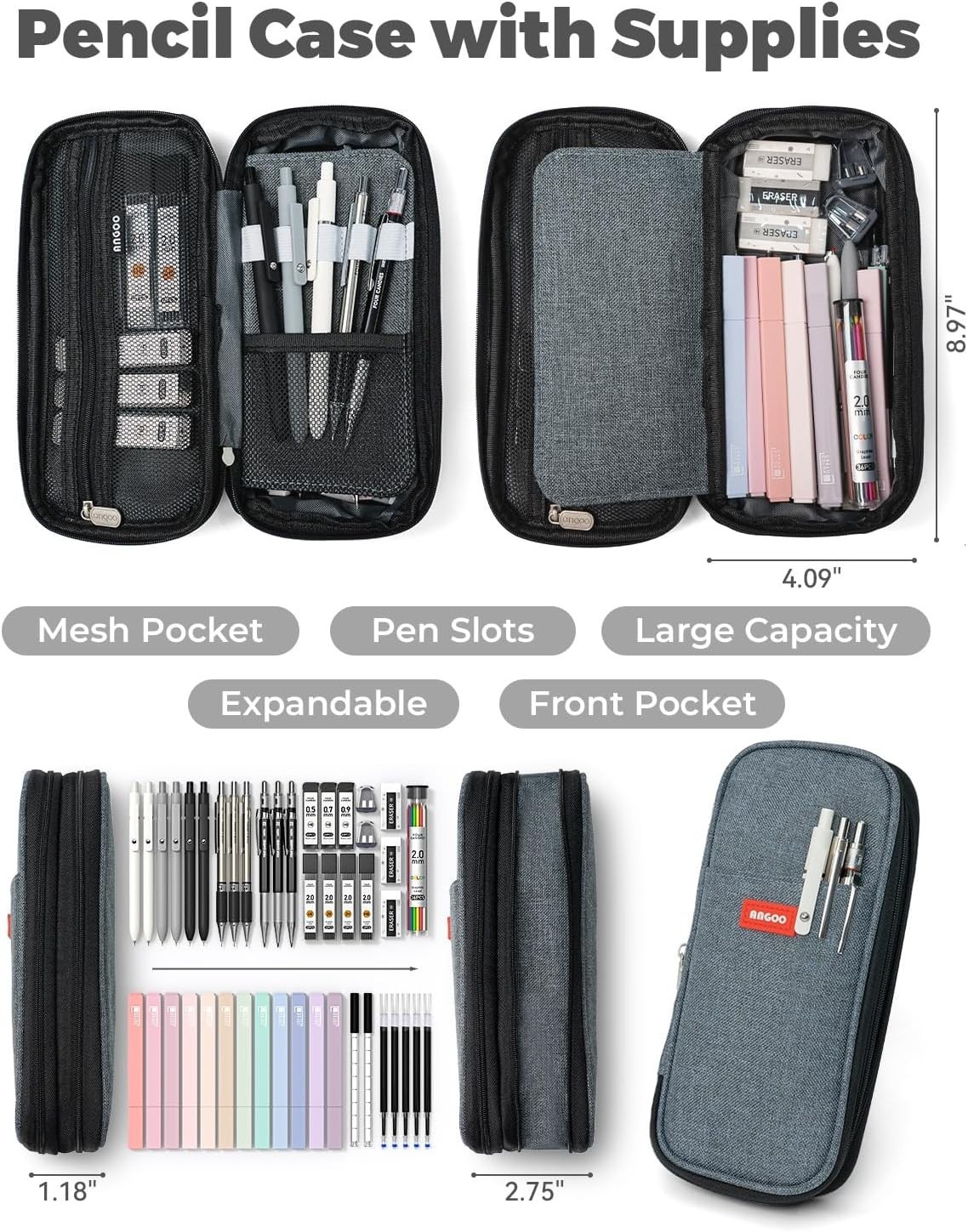 Back to School Bundle – 45 Count Stationary Set for Students