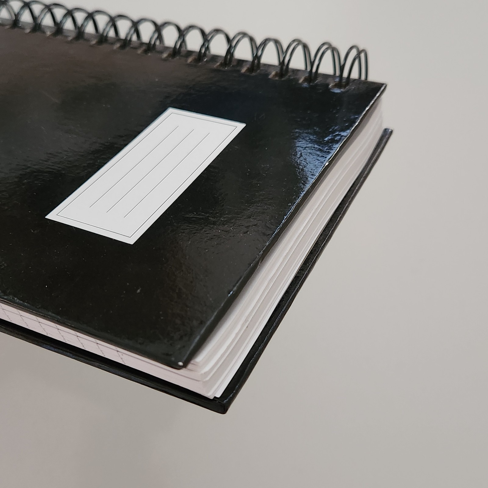 Markings Plain Spiral Notebook Hardcover Black Lined CR Gibson 6×8.5 Journal (X)