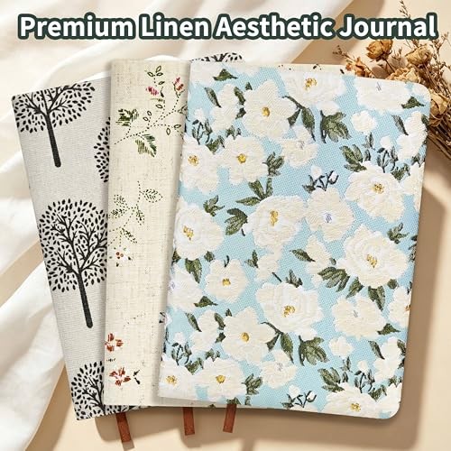 Floral Journal,Notebook,Linen Hardcover Journals, 5″x7″Notebook, Lined & B6 A